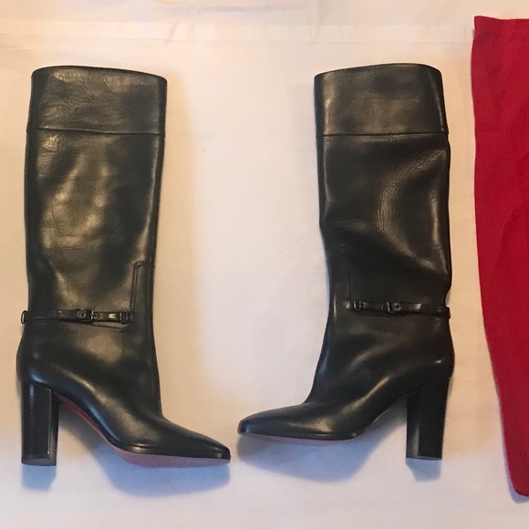 Christian Louboutin Shoes - NIB Vintage Christian Louboutin Black Leather Boots Mervillon Calf Sz. 40